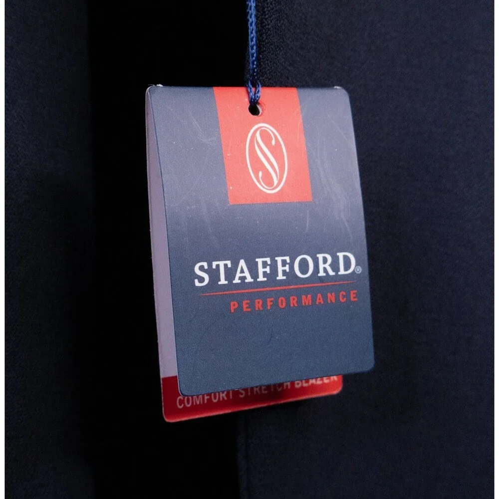 Stafford Performance Blazer Sport Coat 50L Bronze 2-Button Stretch Wool Jacket